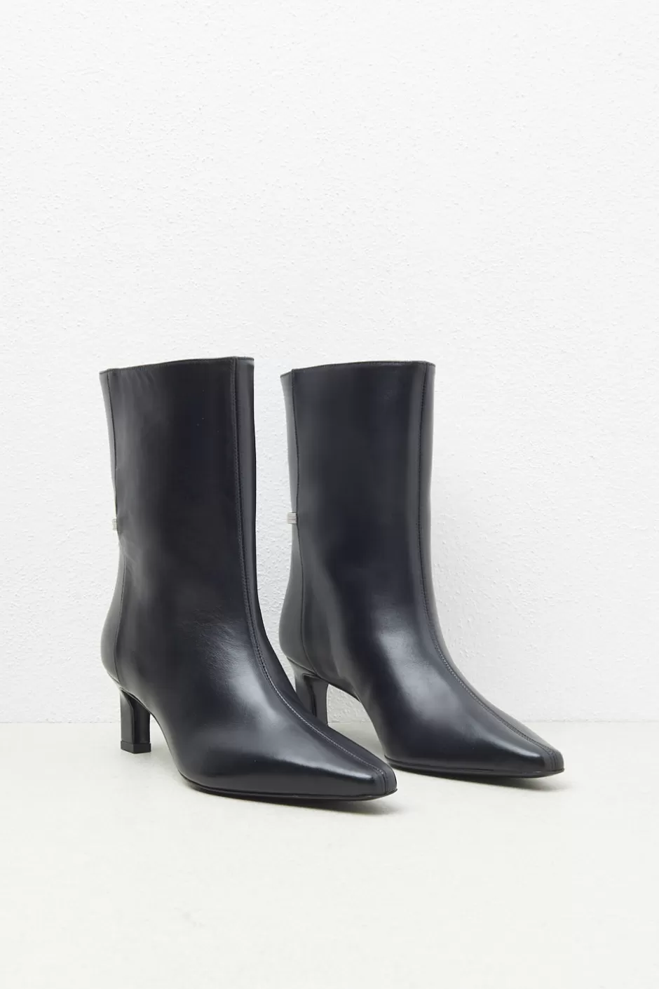 Scarpe | Peserico Ankle Boot In Vera Pelle Nero