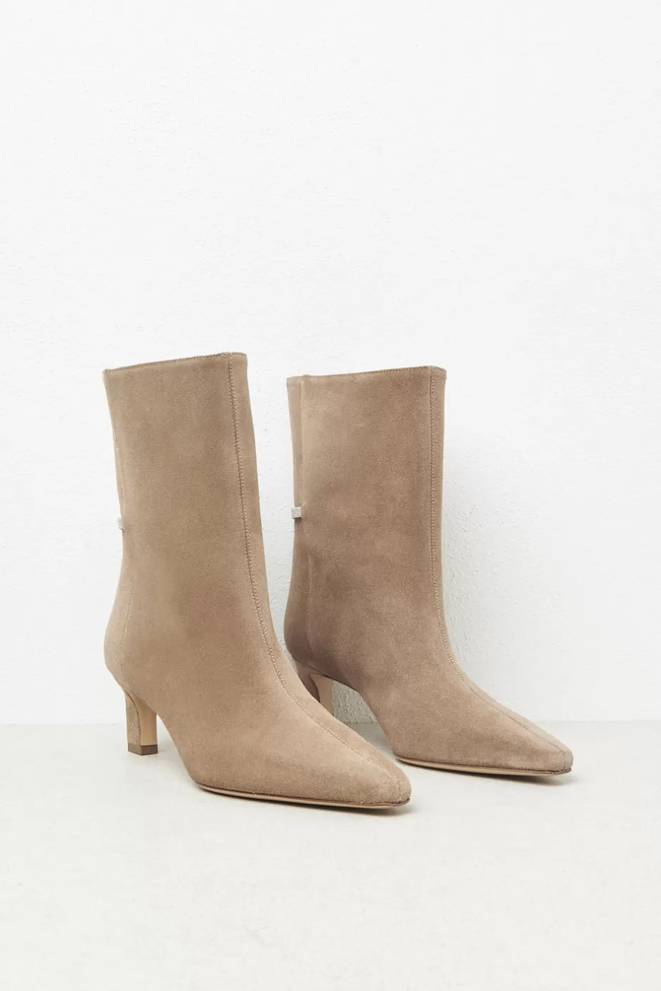 Scarpe | Peserico Ankle Boot In Vera Pelle Scamosciata Cammello