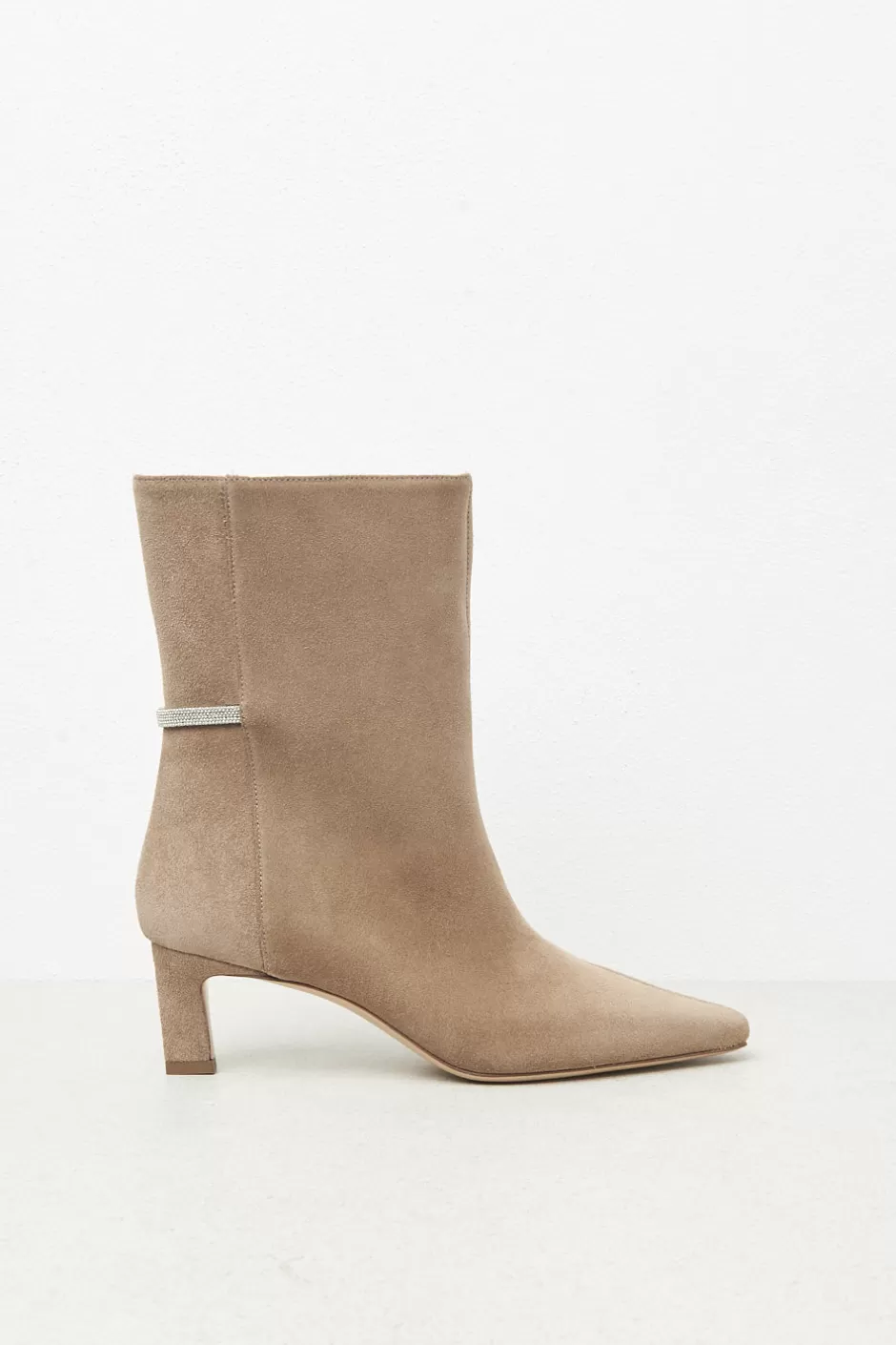 Scarpe | Peserico Ankle Boot In Vera Pelle Scamosciata Cammello