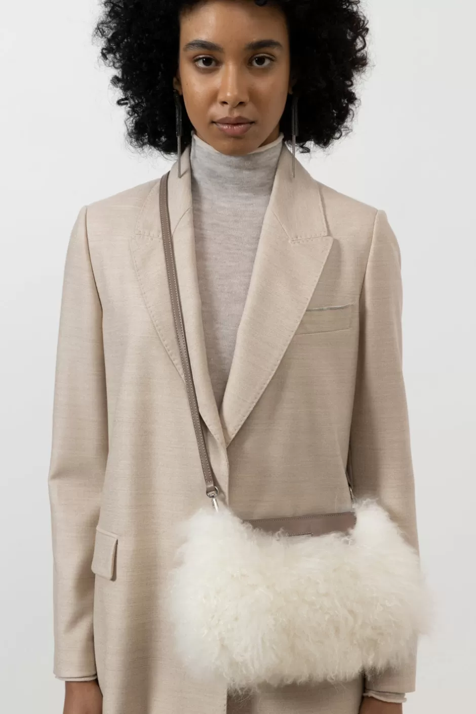 Completi E Set Coordinati | Blazer E Gilet | Peserico Blazer Monopetto In Lana Jaspé Comfort Loro Piana Orzo