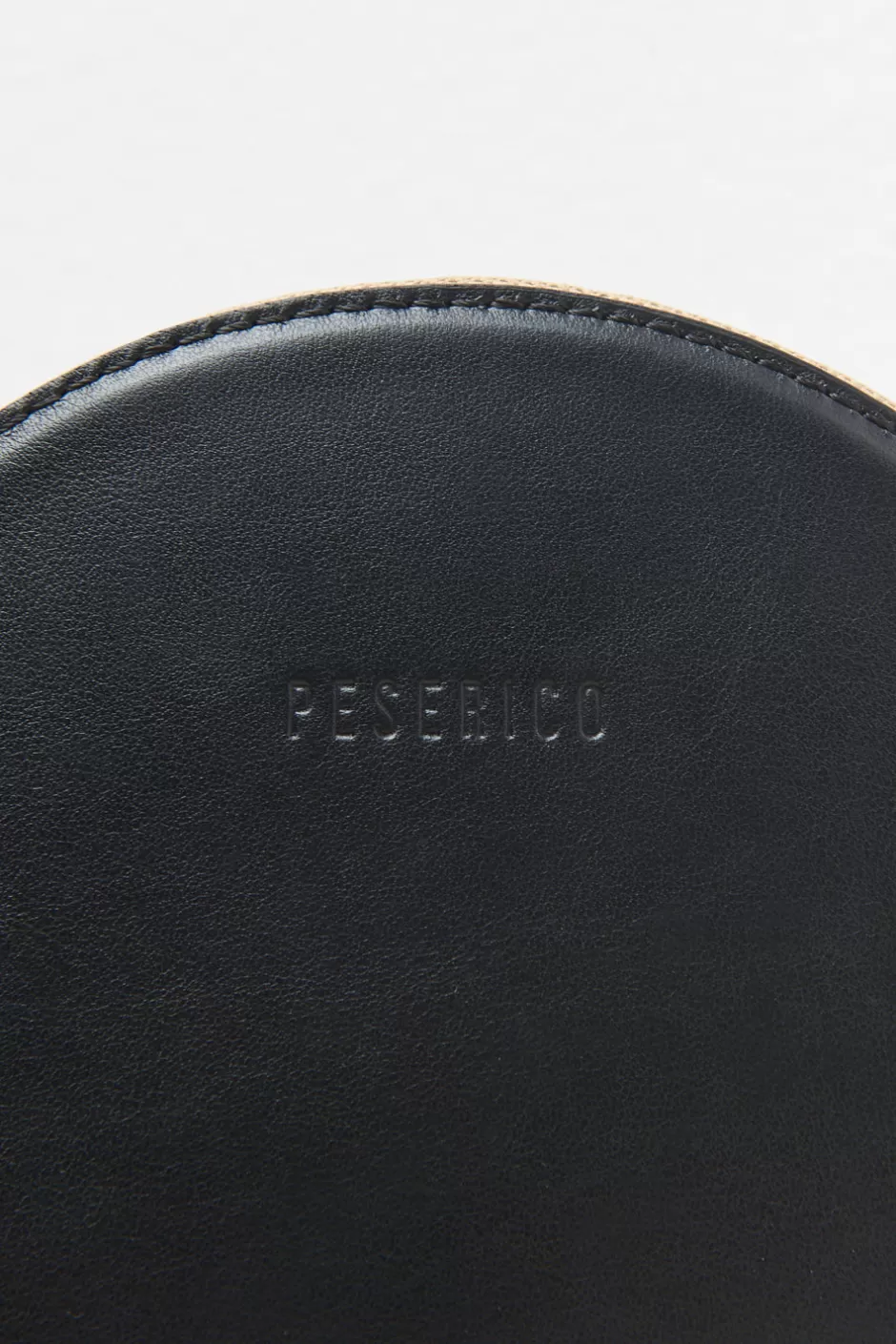 Accessori | Borse | Peserico Borsa Rotonda In Vera Pelle Con Polsiera E Tracolla Nero