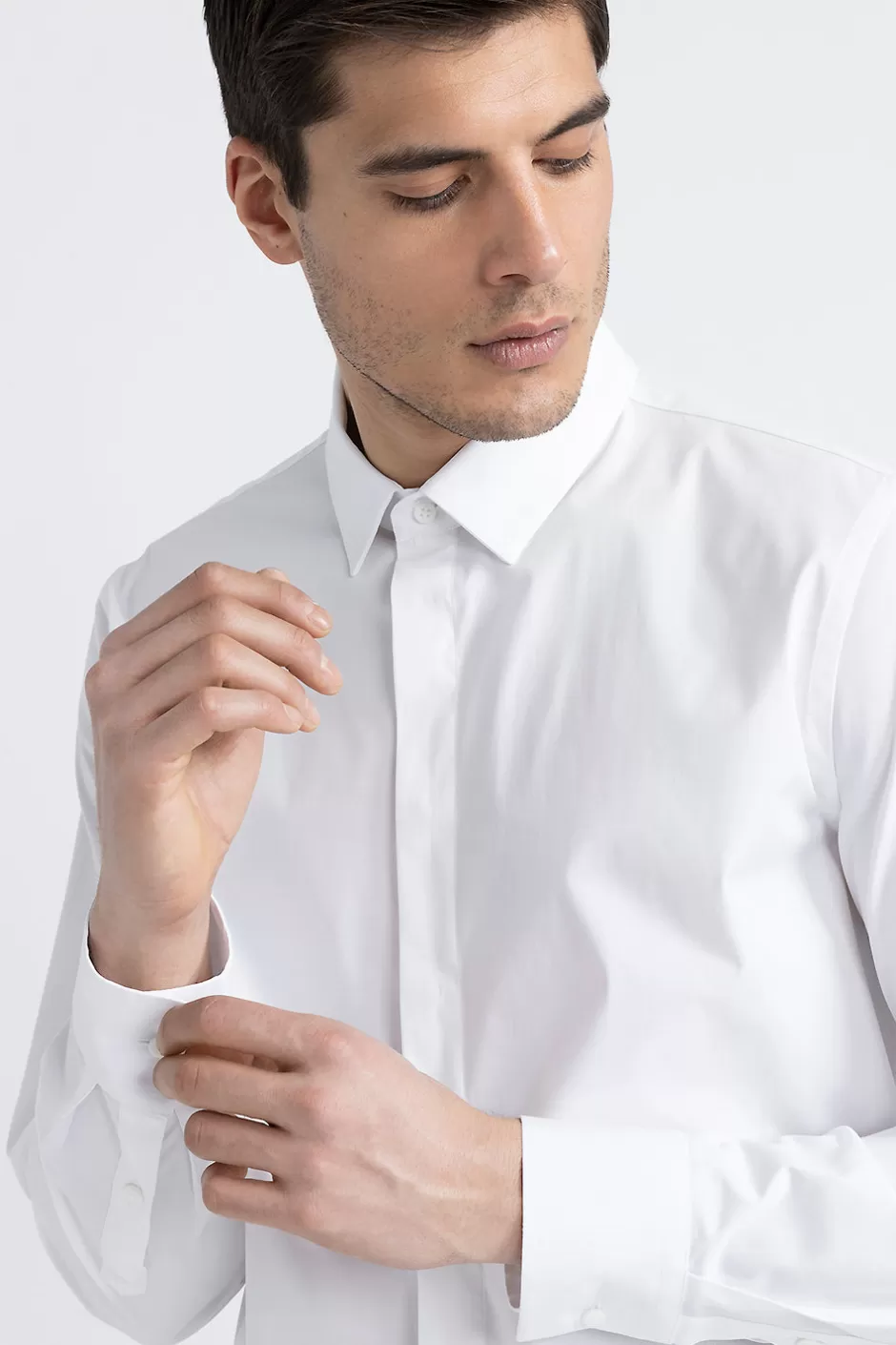 Camicie | Peserico Camicia Evening In Cotone Bianco Puro