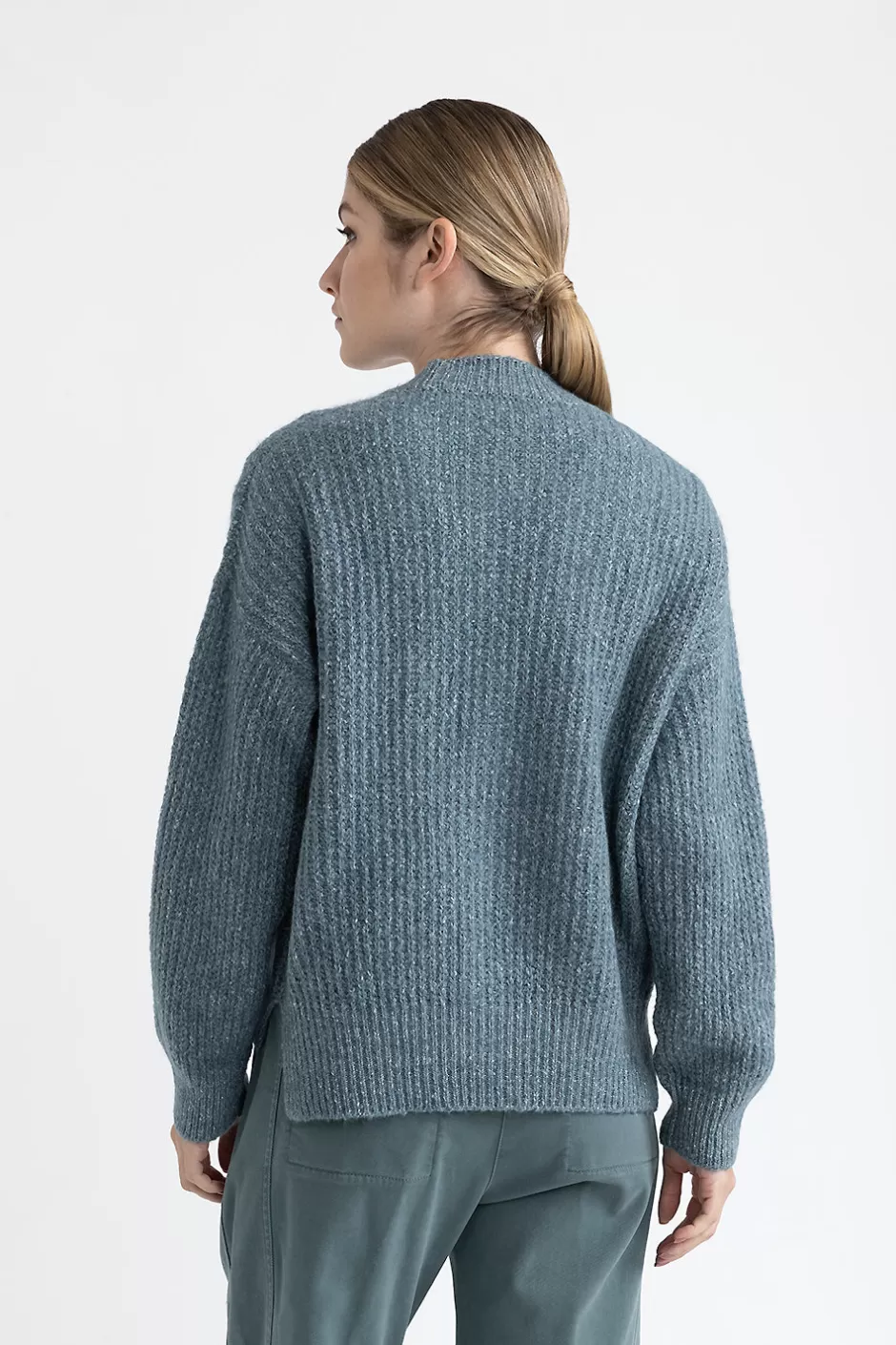 Maglieria | Peserico Cardigan In Alpaca, Mohair E Cotone Con Lurex Verde Alpino