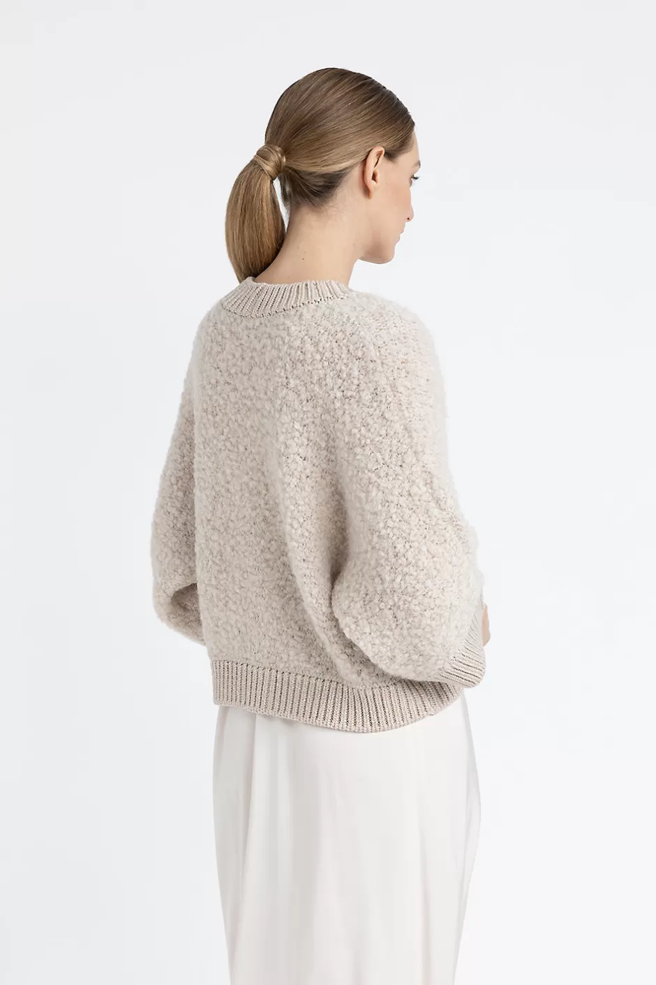 Maglieria | Peserico Cardigan In Bouclé Di Lana D'alpaca, Cashmere, Seta E Lurex Orzo