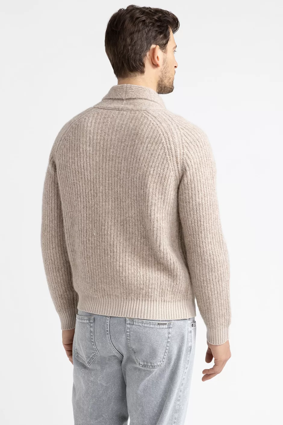 Maglieria | Peserico Cardigan In Lana Merinos Extrafine E Cashmere Faggio