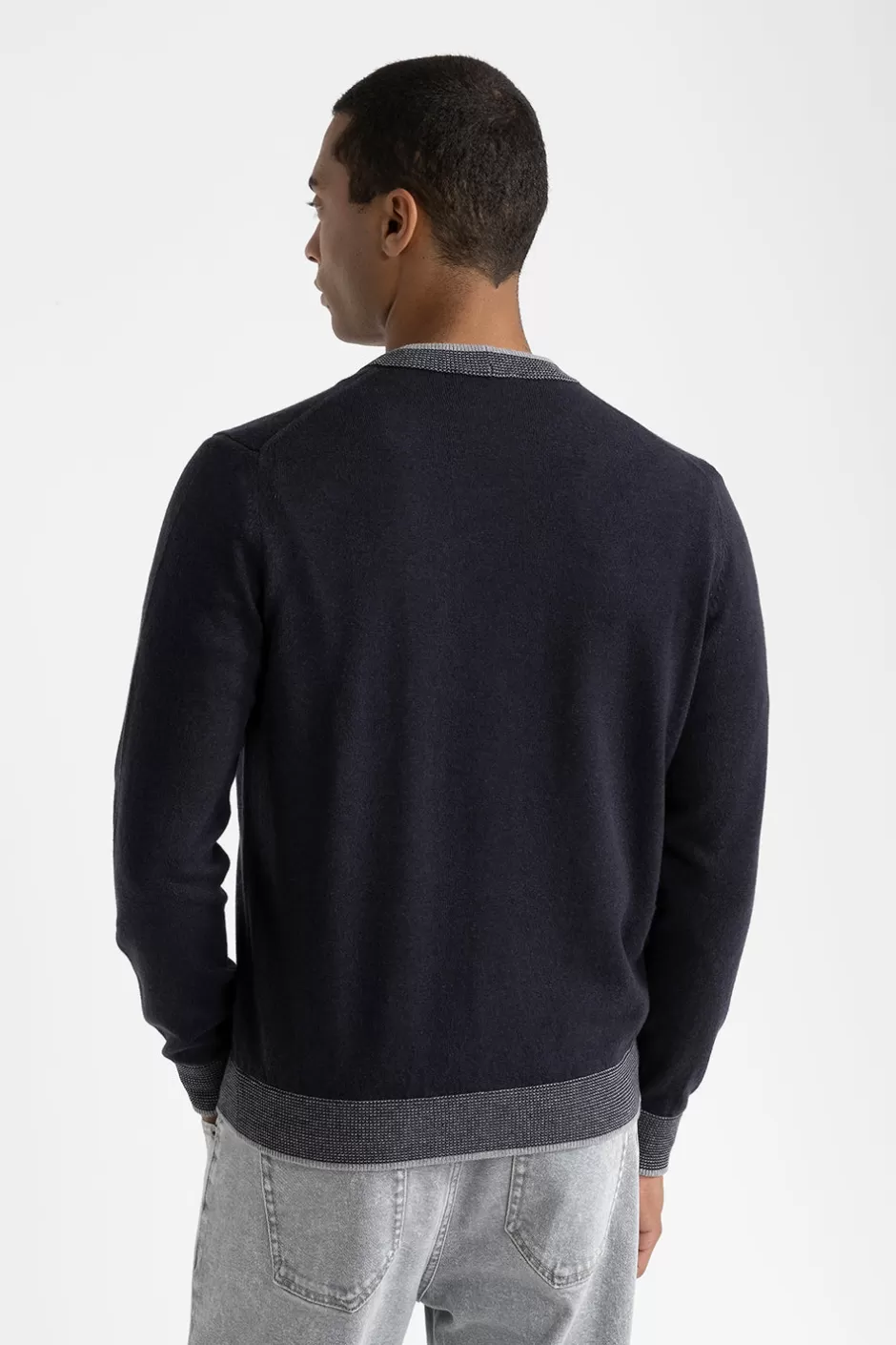 Maglieria | Peserico Cardigan In Lana, Seta E Cashmere Blu calamaio