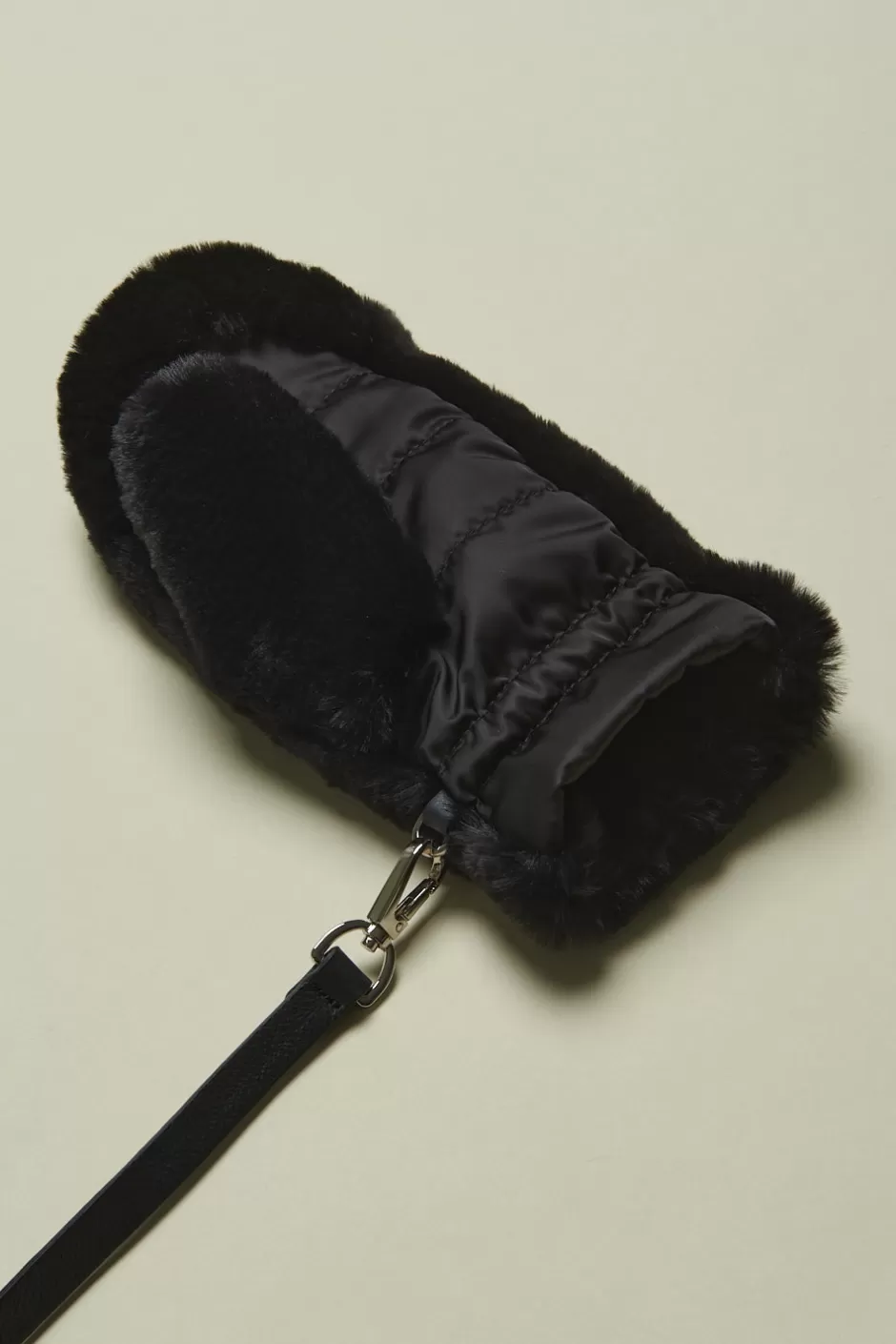 Accessori | Peserico Guanto Muffola In Eco-pelliccia E Nylon Nero