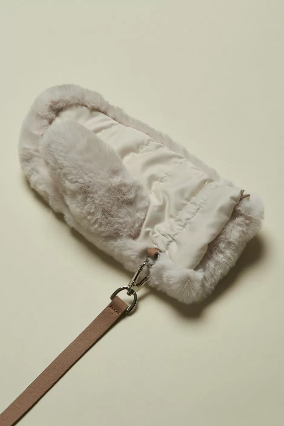 Accessori | Peserico Guanto Muffola In Eco-pelliccia E Nylon Bianco naturale