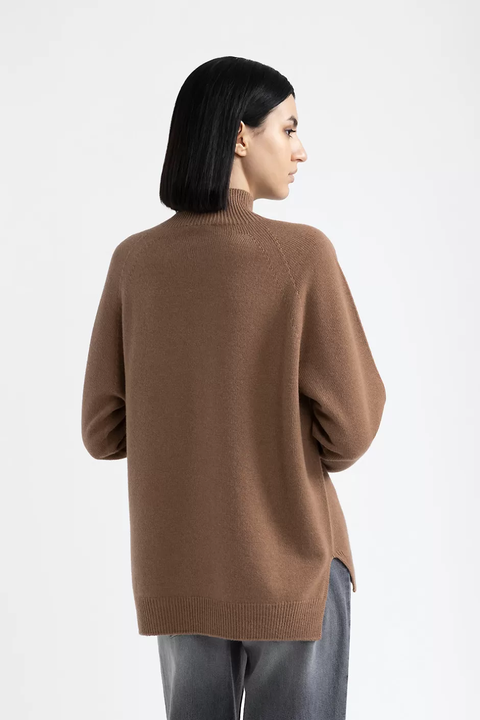 Maglieria | Peserico Maglia Con Collo A Lupetto In Lana, Seta E Cashmere Castagno
