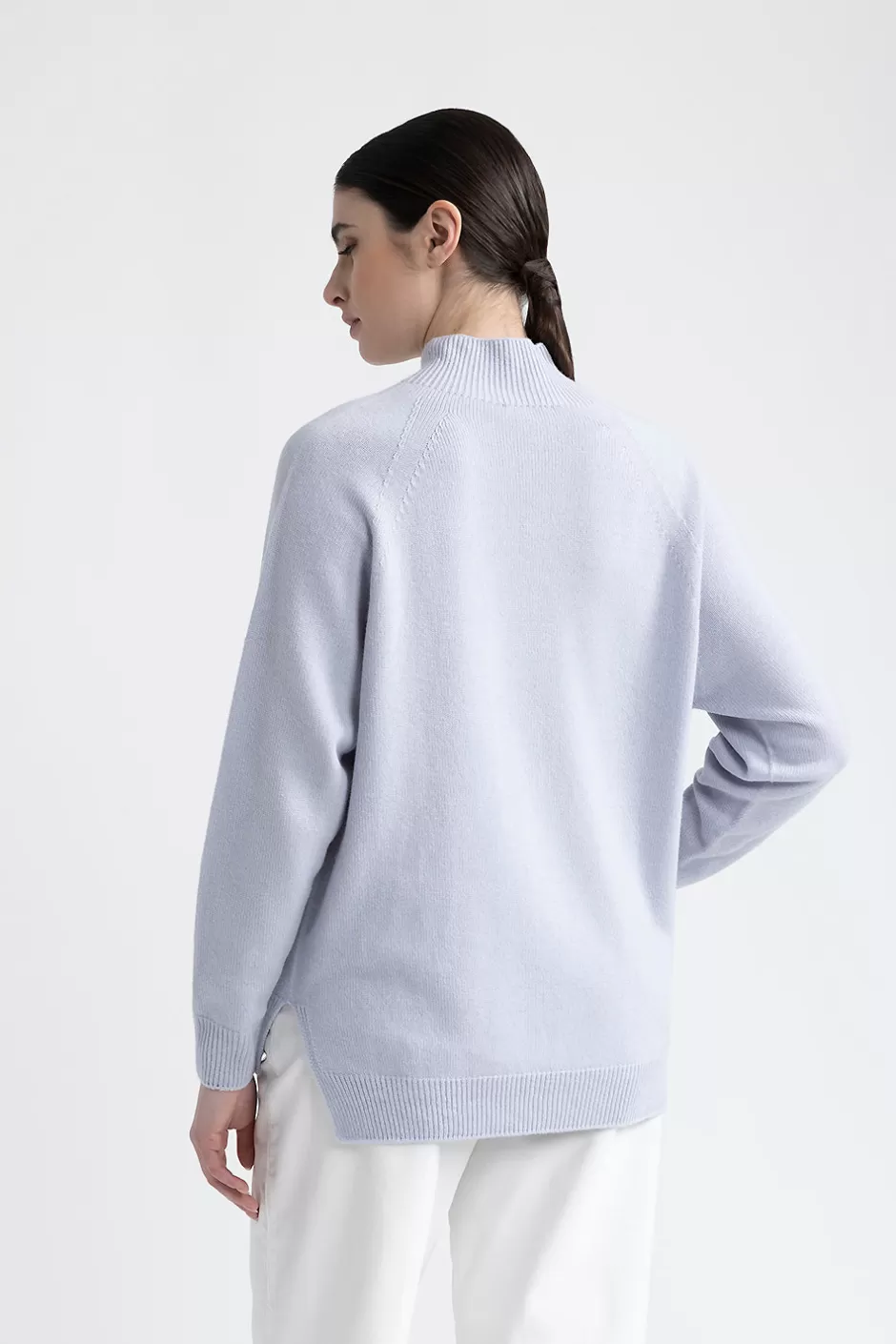 Maglieria | Peserico Maglia Con Collo A Lupetto In Lana, Seta E Cashmere Ghiaccio Puro