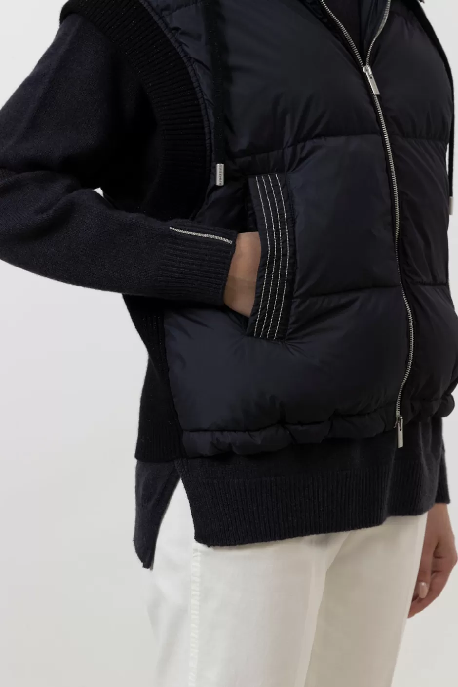 Maglieria | Peserico Maglia Con Collo A Lupetto In Lana, Seta E Cashmere Blu calamaio