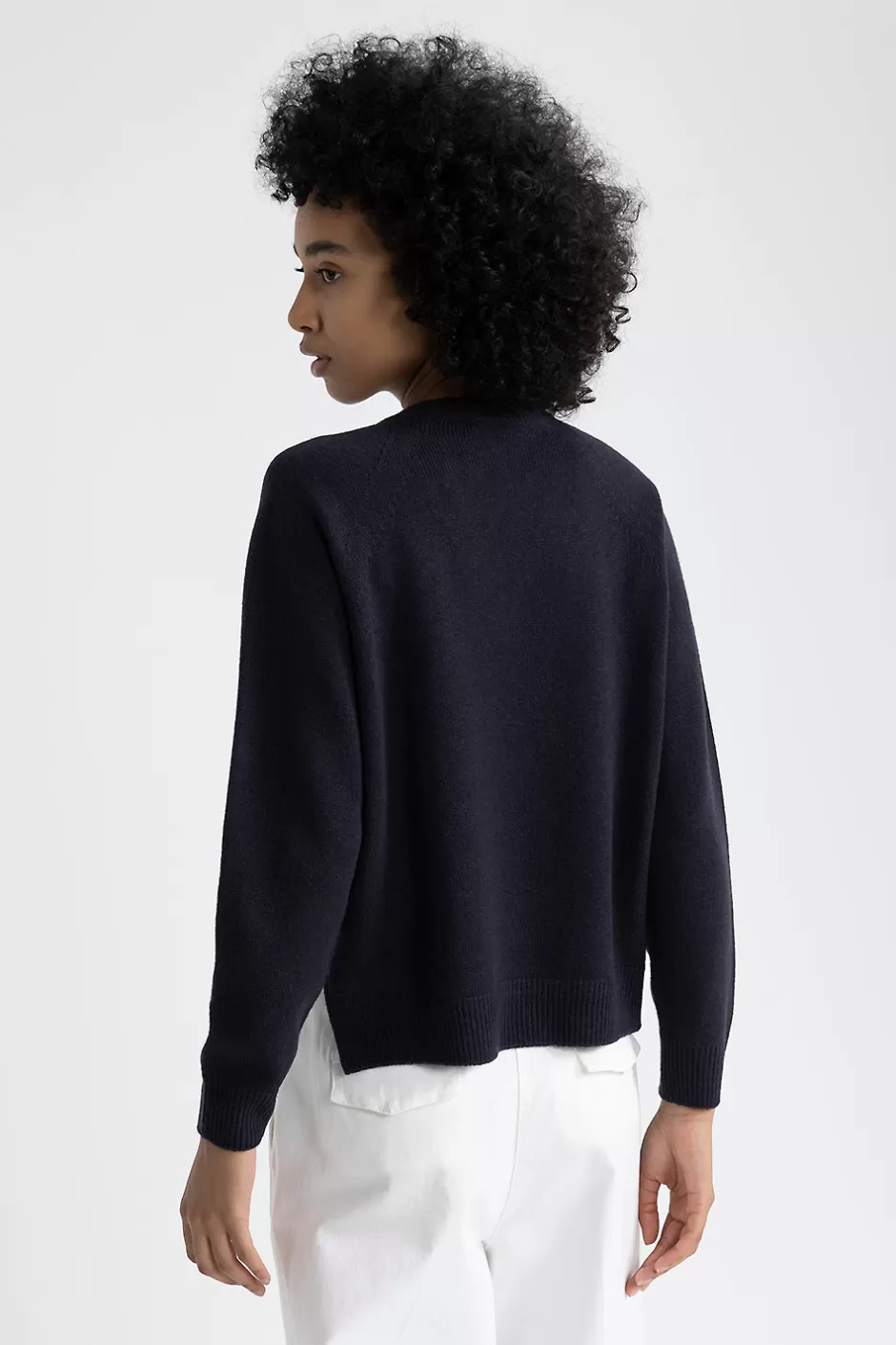 Maglieria | Peserico Maglia Con Scollo A V In Lana, Seta E Cashmere Blu calamaio
