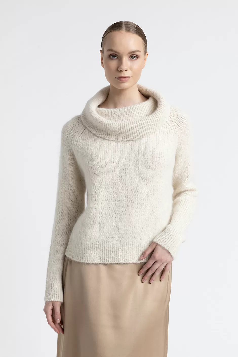 Maglieria | Peserico Maglia Con Spalle Scoperte In Lana D'alpaca E Merino Bianco naturale