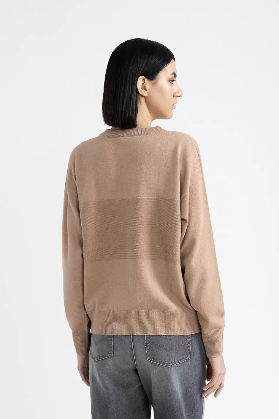 Maglieria | Peserico Maglia Girocollo Con Ricami In Lana, Seta E Cashmere Con Lurex Baita