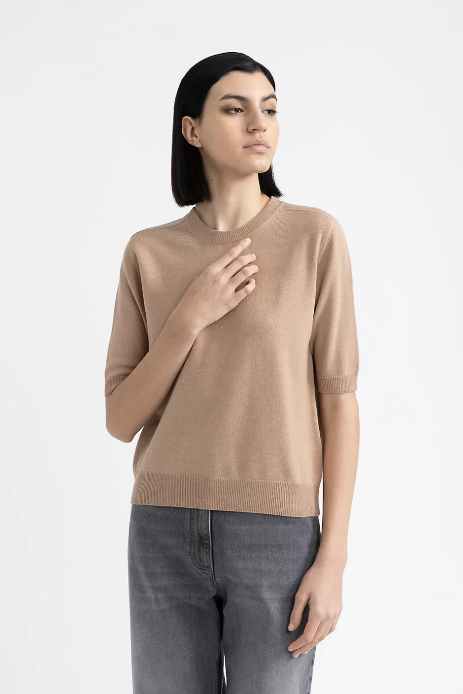 Maglieria | Peserico Maglia Girocollo In Lana, Seta E Cashmere Baita