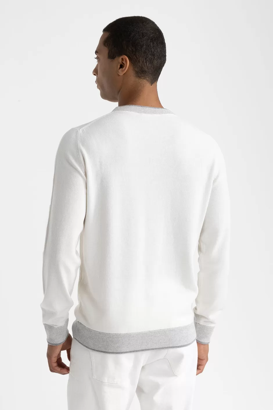 Maglieria | Peserico Maglia Girocollo In Lana, Seta E Cashmere Bianco naturale