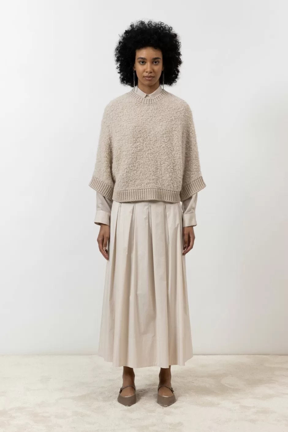 Maglieria | Peserico Maglia In Bouclé Di Lana D'alpaca, Cashmere, Seta E Lurex Orzo