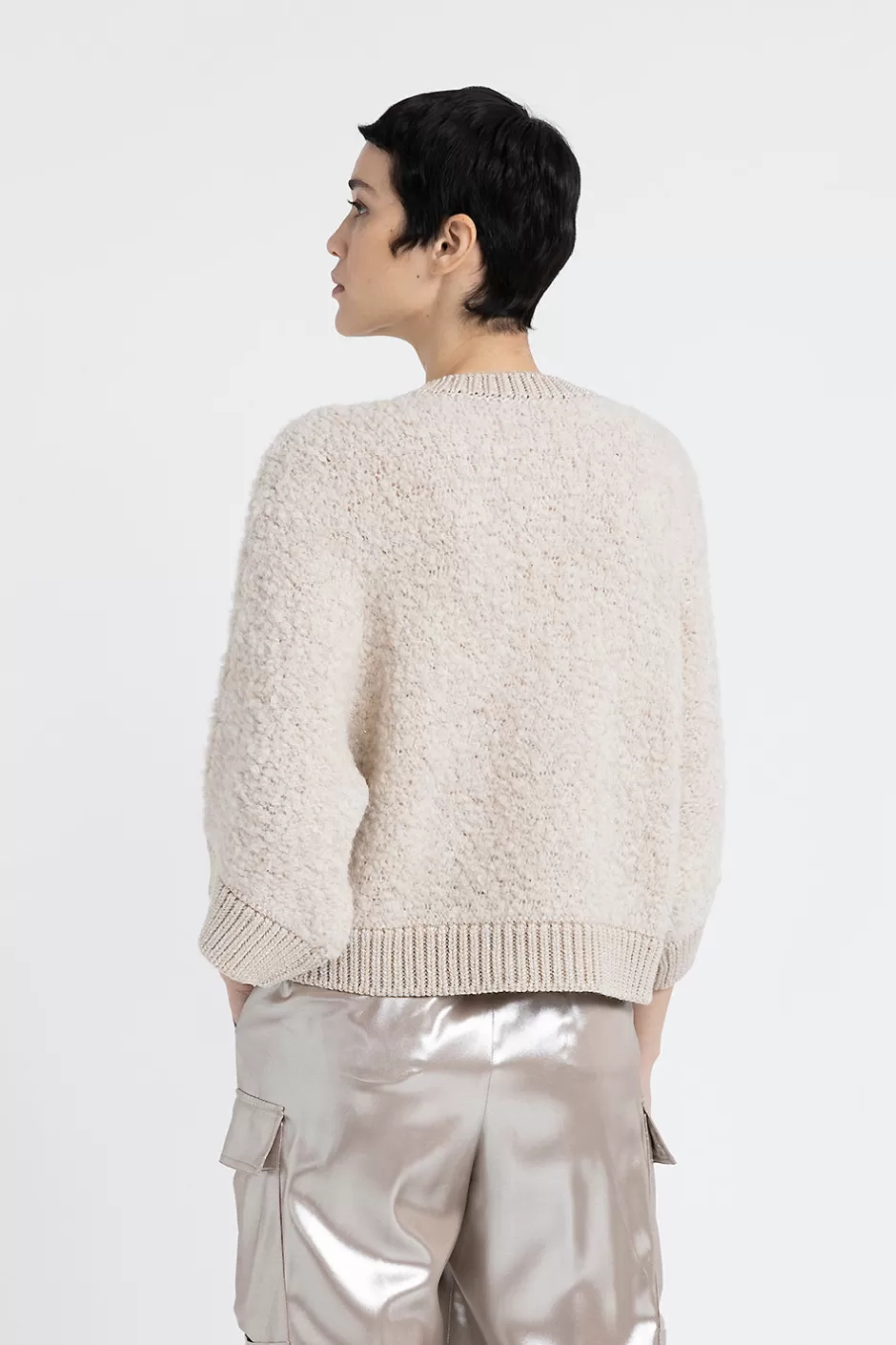 Maglieria | Peserico Maglia In Bouclé Di Lana D'alpaca, Cashmere, Seta E Lurex Orzo