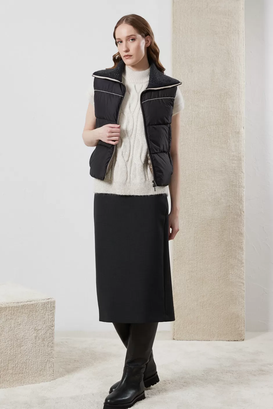 Maglieria | Peserico Maglia In Filato Di Lana E Alpaca Con Lurex E Micropaillettes Orzo