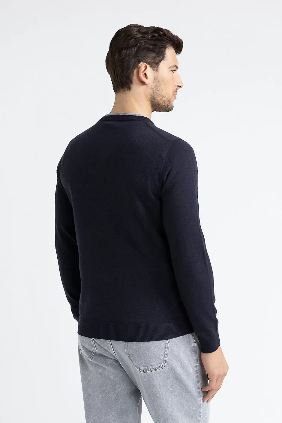 Maglieria | Peserico Maglia Scollo A V In Lana, Seta E Cashmere Blu calamaio