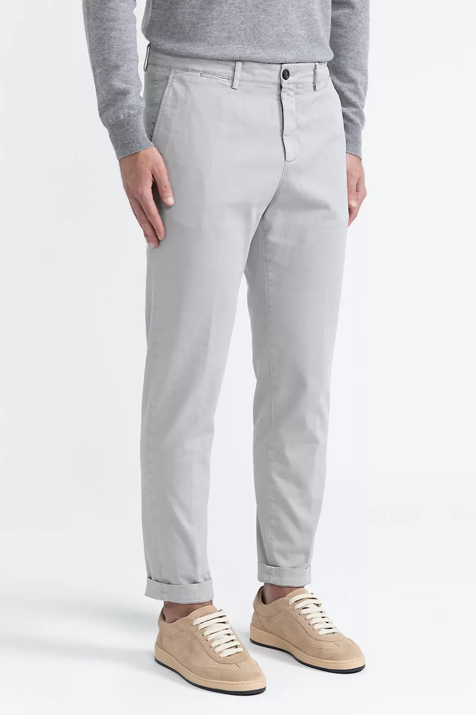 Pantaloni | Peserico Pantalone Chino In Cotone Stretch Granito