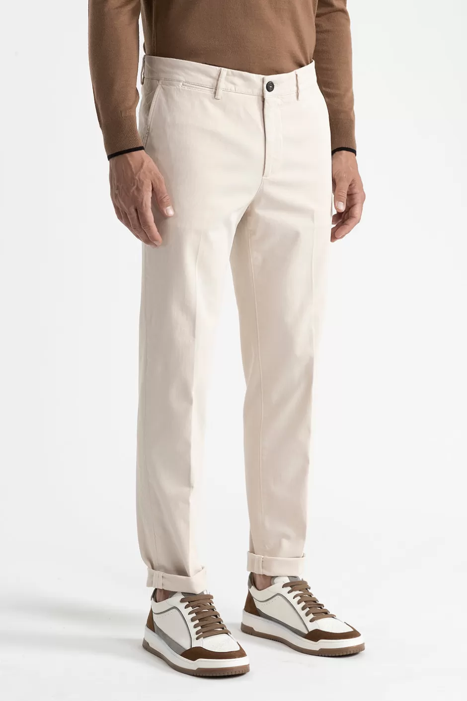 Pantaloni | Peserico Pantalone Chino In Cotone Stretch Beige perla