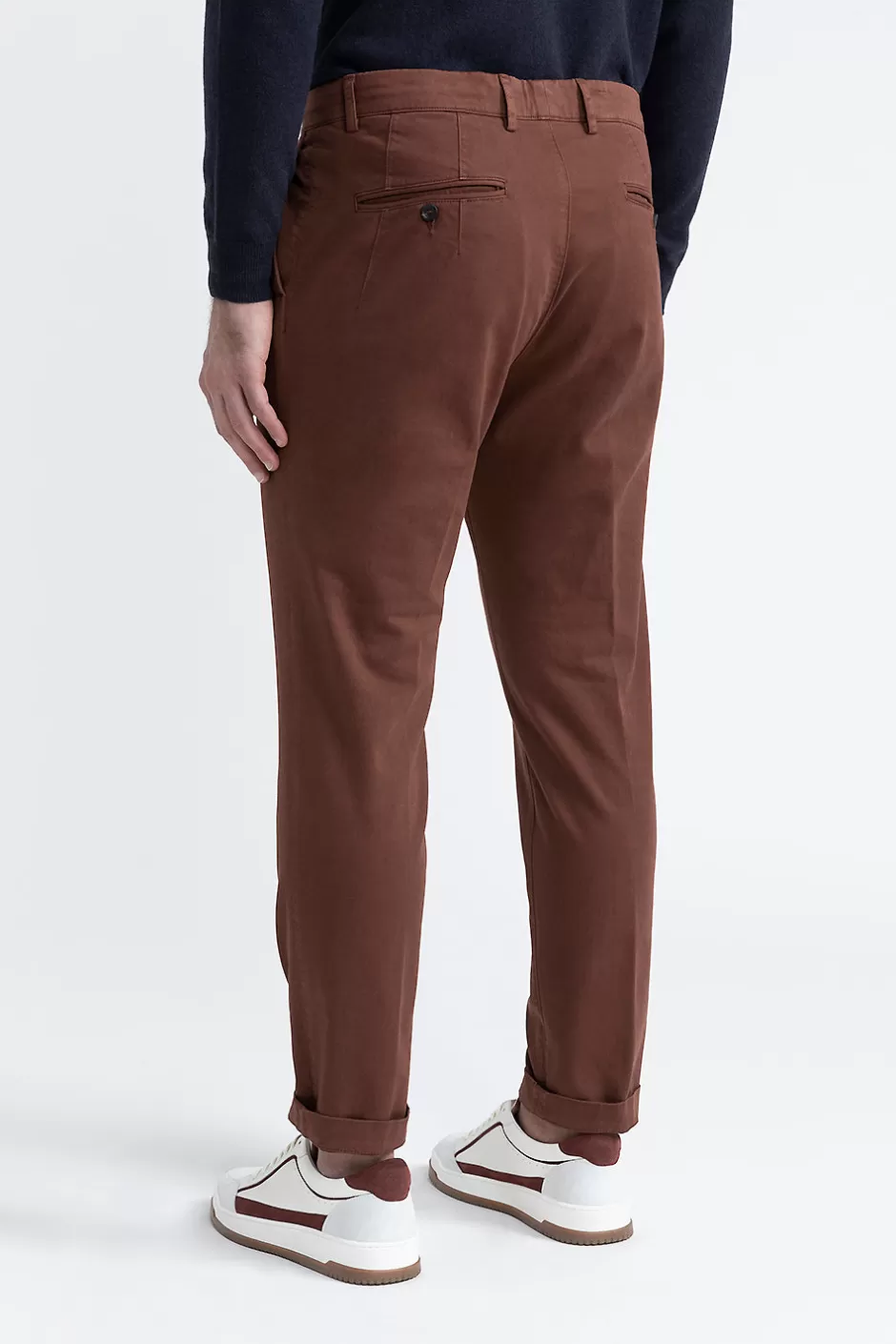 Pantaloni | Peserico Pantalone Chino In Cotone Stretch Mogano