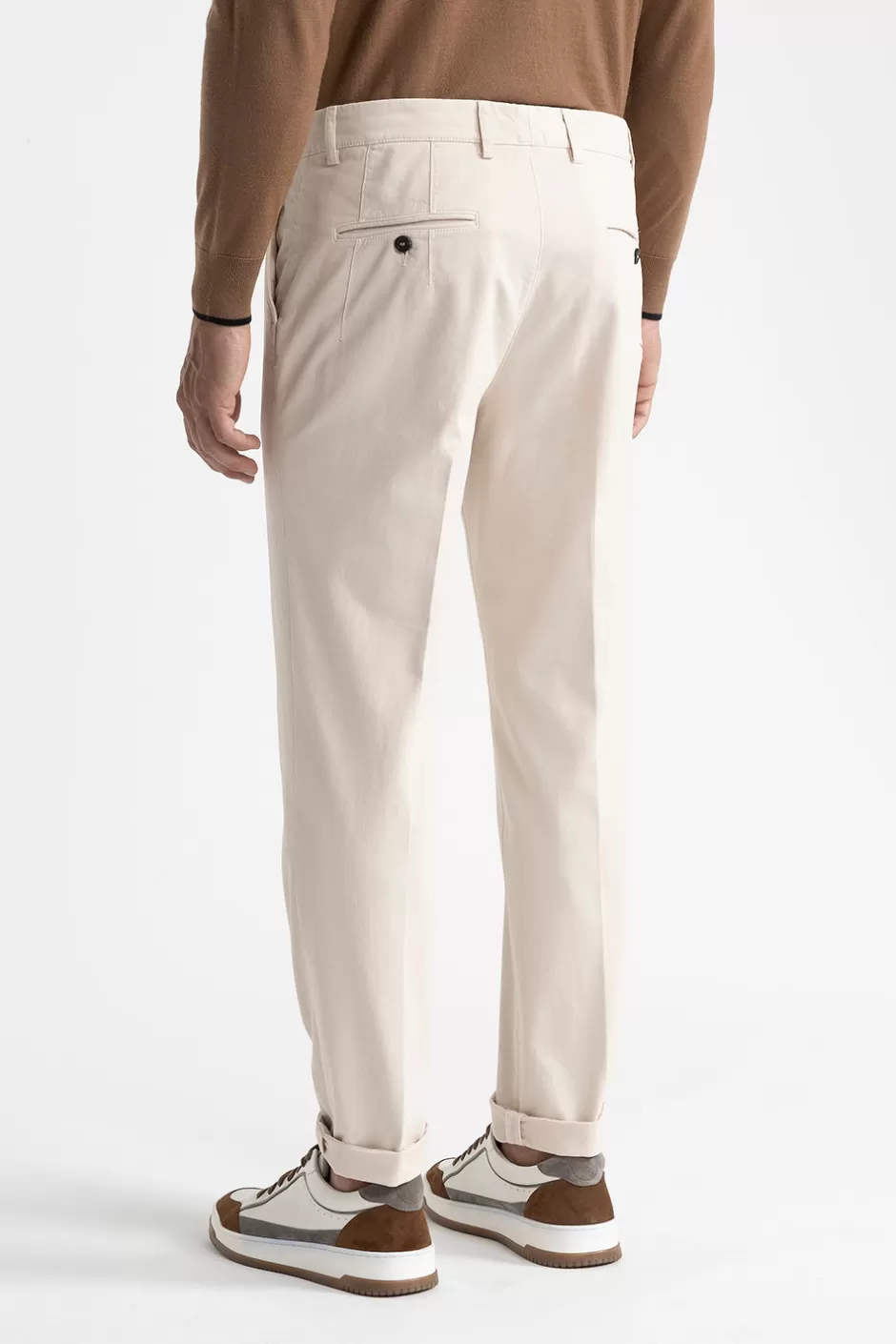 Pantaloni | Peserico Pantalone Chino In Cotone Stretch Beige perla