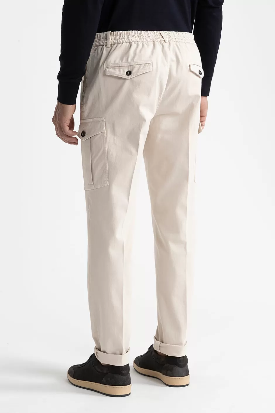 Pantaloni | Peserico Pantalone Chino Tasconato In Cotone Beige perla