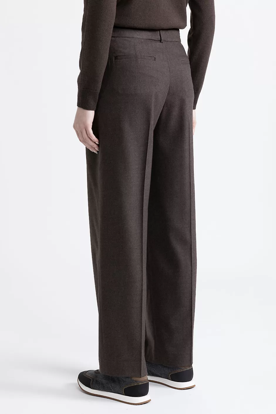 Pantaloni | Peserico Pantalone Classic Tailored In Lana E Cashmere Noce