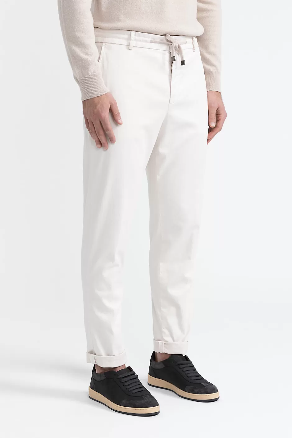 Pantaloni | Peserico Pantalone Jogger In Cotone, Seta E Tencel Beige perla