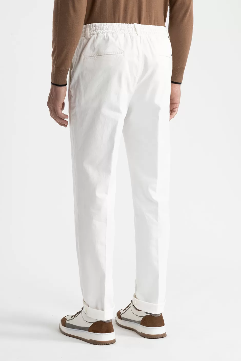 Pantaloni | Peserico Pantalone Jogger In Cotone, Seta E Tencel Bianco naturale