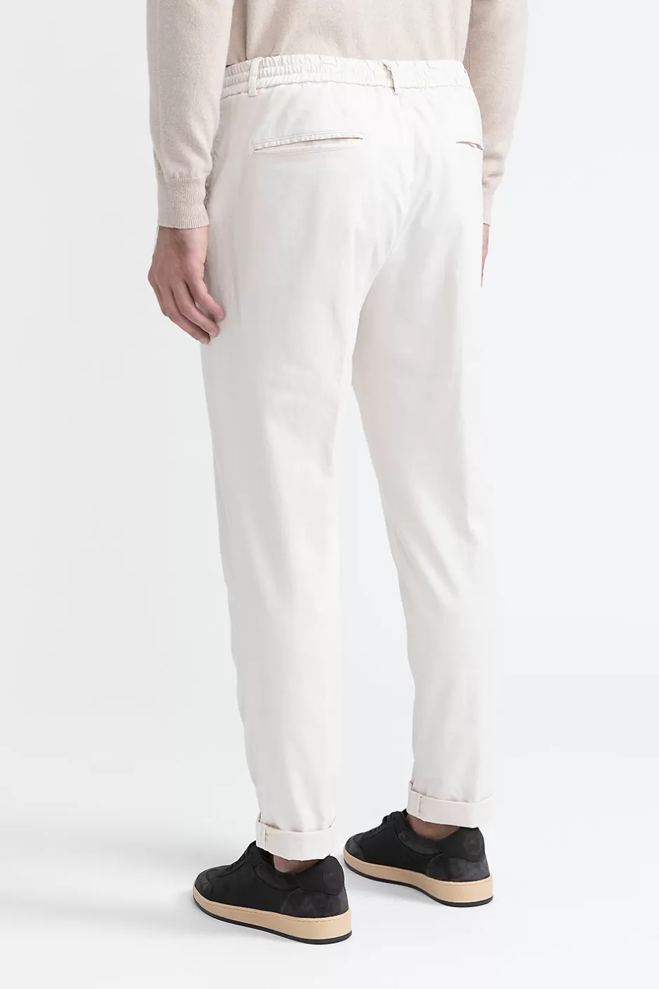 Pantaloni | Peserico Pantalone Jogger In Cotone, Seta E Tencel Beige perla