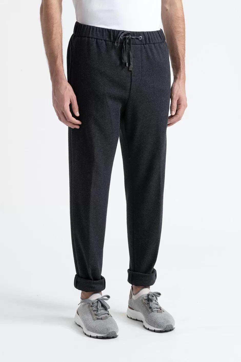 Pantaloni | Peserico Pantalone Jogger In Misto Cotone Grafite