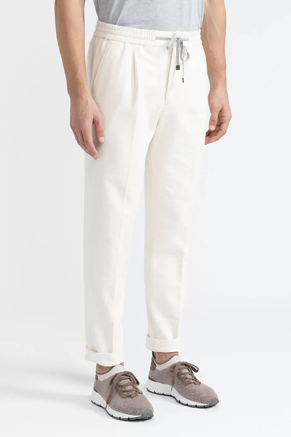 Pantaloni | Peserico Pantalone Jogger In Misto Cotone Granito