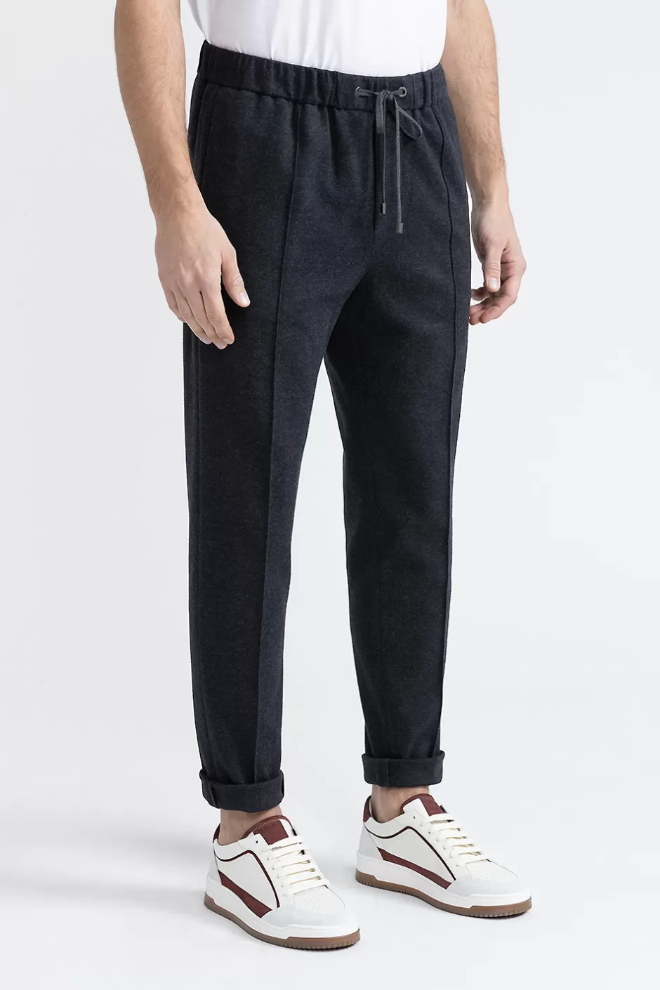 Pantaloni | Peserico Pantalone Jogger In Misto Cotone Grafite