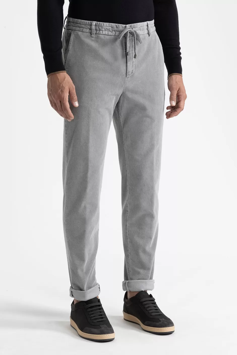 Pantaloni | Peserico Pantalone Jogger In Velluto Di Cotone Granito