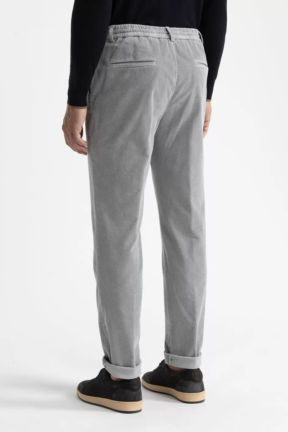 Pantaloni | Peserico Pantalone Jogger In Velluto Di Cotone Granito