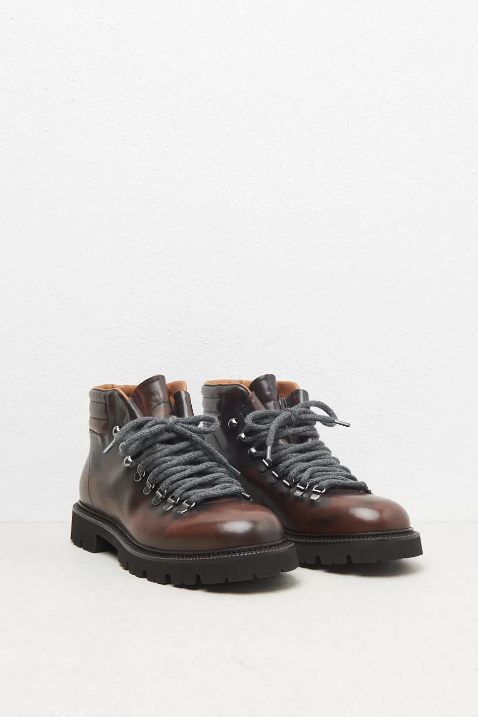 Scarpe | Peserico Scarpone In Pelle Effetto Vintage Noce