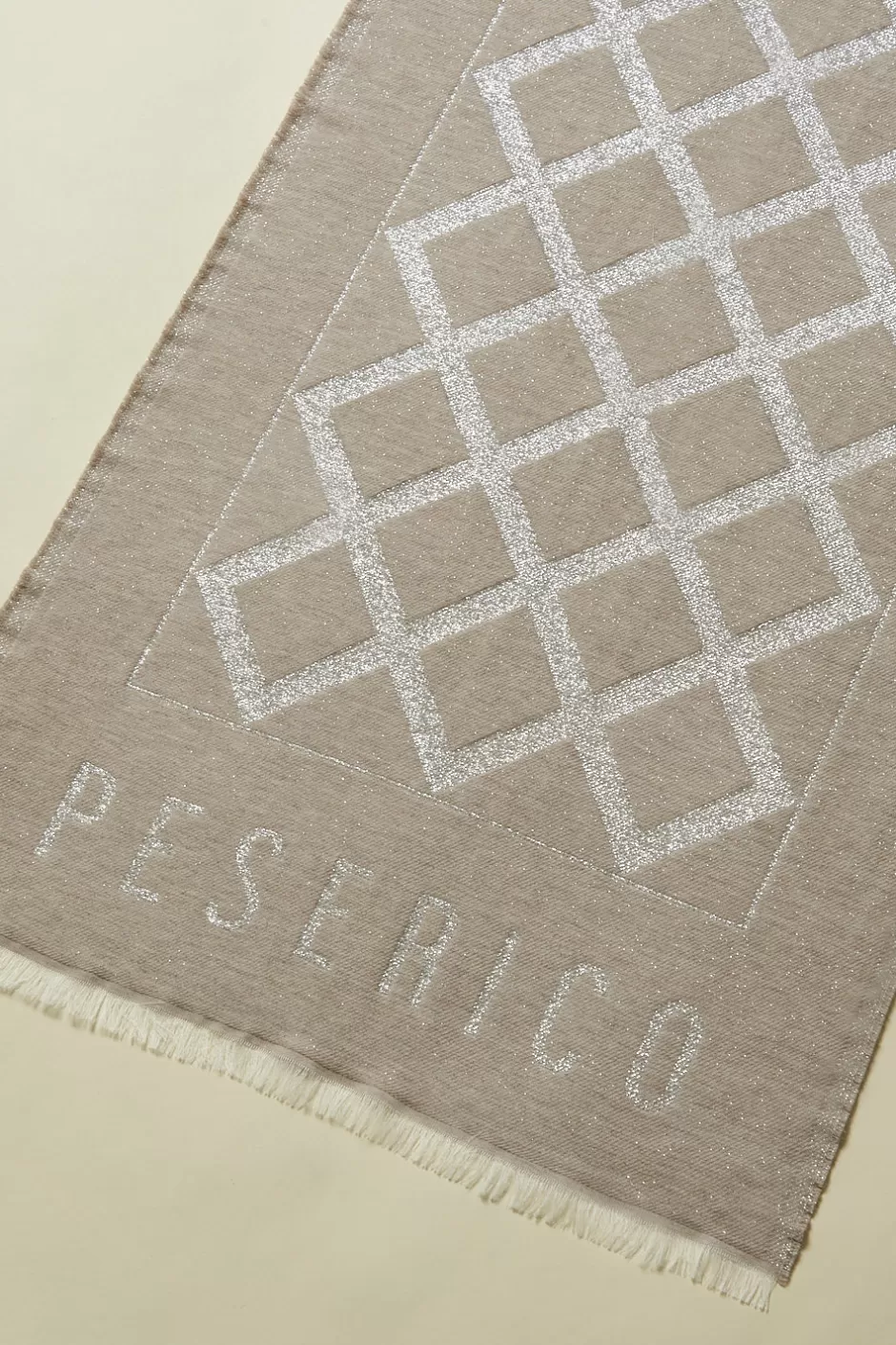 Accessori | Sciarpe | Peserico Stola In Lana E Modal Con Motivo Geometrico Orzo