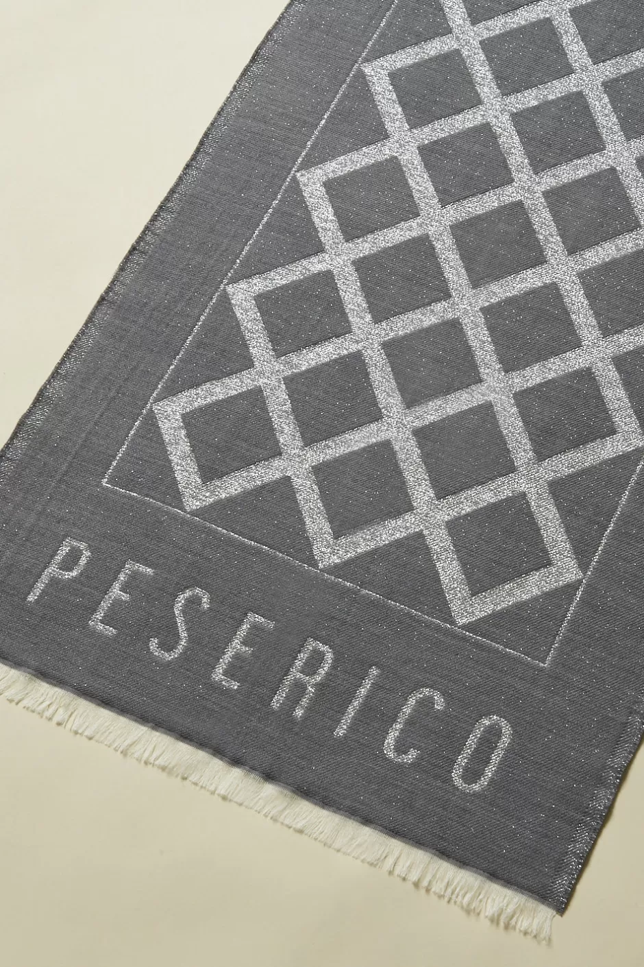 Accessori | Sciarpe | Peserico Stola In Lana E Modal Con Motivo Geometrico Granito