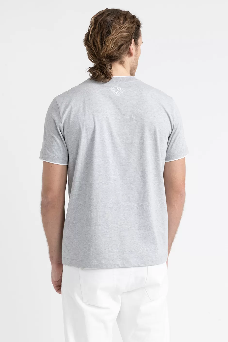 Polo E T-Shirt | Peserico T-shirt In Morbido Jersey Di Puro Cotone Granito